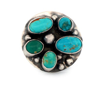 Load image into Gallery viewer, Navajo Native American Armenian Turquoise Ring Size 7 by Peters SKU233228