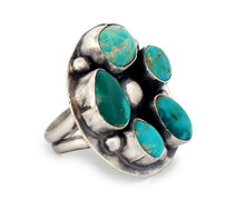 Load image into Gallery viewer, Navajo Native American Armenian Turquoise Ring Size 7 1/2 by Peters SKU233229