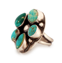 Load image into Gallery viewer, Navajo Native American Armenian Turquoise Ring Size 7 1/2 by Peters SKU233229