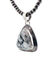 Load image into Gallery viewer, Navajo Native American White Buffalo Magnesite Pendant by Lyle Piaso SKU233236