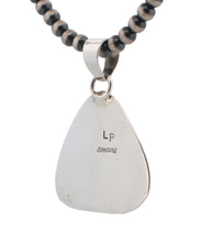Load image into Gallery viewer, Navajo Native American White Buffalo Magnesite Pendant by Lyle Piaso SKU233236