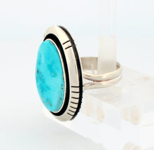 Load image into Gallery viewer, Navajo Native American Kingman Turquoise Ring Size 7 1/2 by Piaso SKU233241