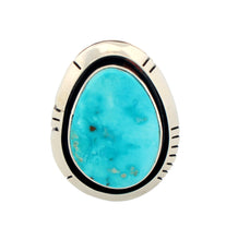 Load image into Gallery viewer, Navajo Native American Kingman Turquoise Ring Size 7 1/2 by Piaso SKU233241