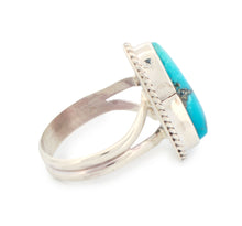 Load image into Gallery viewer, Navajo Native American Turquoise Mountain Mine Ring Size 7 3/4 by Burt Francisco SKU233242