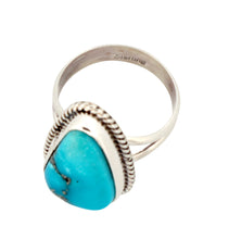 Load image into Gallery viewer, Navajo Native American Turquoise Mountain Mine Ring Size 7 3/4 by Burt Francisco SKU233242