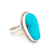 Load image into Gallery viewer, Navajo Native American Turquoise Mountain Mine Ring Size 7 3/4 by Burt Francisco SKU233243