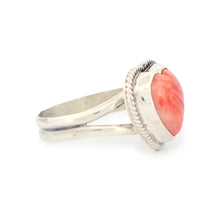 Load image into Gallery viewer, Navajo Native American Spiny Oyster Heart Ring Size 9 by Burt Francisco SKU233244
