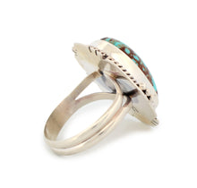 Load image into Gallery viewer, Navajo Native American Mine Number Eight Turquoise Ring Size 8 3/4 by Lucy Jake SKU233247