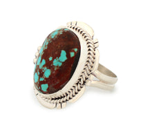 Load image into Gallery viewer, Navajo Native American Mine Number Eight Turquoise Ring Size 8 3/4 by Lucy Jake SKU233247