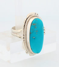 Load image into Gallery viewer, Navajo Native American Kingman Turquoise Ring Size 6 3/4 by Lucy Jake SKU233248