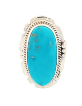 Load image into Gallery viewer, Navajo Native American Kingman Turquoise Ring Size 6 3/4 by Lucy Jake SKU233248