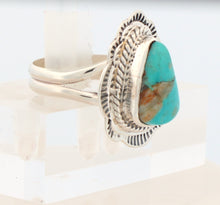Load image into Gallery viewer, Navajo Native American Turquoise Mountain Mine Ring Size 7 buy Lucy Jake SKU233249
