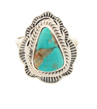 Load image into Gallery viewer, Navajo Native American Turquoise Mountain Mine Ring Size 7 buy Lucy Jake SKU233249