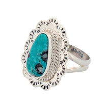 Load image into Gallery viewer, Navajo Native American Kingman Turquoise Ring Size 9 by Jake Sampson SKU233250