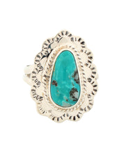 Load image into Gallery viewer, Navajo Native American Kingman Turquoise Ring Size 9 by Jake Sampson SKU233250