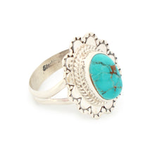 Load image into Gallery viewer, Navajo Native American Kingman Turquoise Ring Size 7 3/4 by Jake Sampson SKU233251