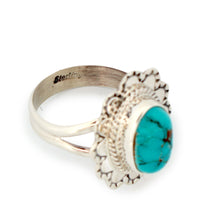 Load image into Gallery viewer, Navajo Native American Kingman Turquoise Ring Size 7 3/4 by Jake Sampson SKU233251
