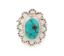 Load image into Gallery viewer, Navajo Native American Kingman Turquoise Ring Size 7 3/4 by Jake Sampson SKU233251