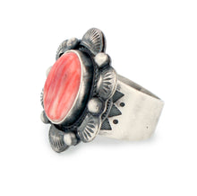 Load image into Gallery viewer, Navajo Native American Orange Spiny Shell Ring Size 7 3/4 by Piaso SKU233252