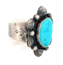 Load image into Gallery viewer, Navajo Native American Kingman Turquoise Ring Size 7 1/2 by Piaso SKU233253