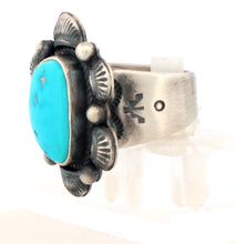 Load image into Gallery viewer, Navajo Native American Kingman Turquoise Ring Size 7 1/2 by Piaso SKU233253