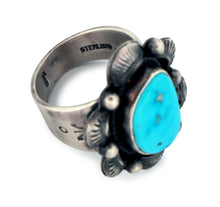 Load image into Gallery viewer, Navajo Native American Kingman Turquoise Ring Size 7 1/2 by Piaso SKU233253