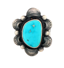 Load image into Gallery viewer, Navajo Native American Kingman Turquoise Ring Size 7 1/2 by Piaso SKU233253
