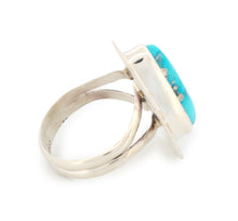 Load image into Gallery viewer, Navajo Native American Kingman Turquoise Ring Size 7 by Piaso SKU233254