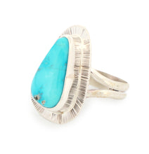 Load image into Gallery viewer, Navajo Native American Kingman Turquoise Ring Size 7 by Piaso SKU233254