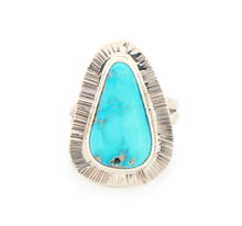 Load image into Gallery viewer, Navajo Native American Kingman Turquoise Ring Size 7 by Piaso SKU233254