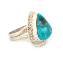 Load image into Gallery viewer, Navajo Native American Sierra Nevada Turquoise Ring Size 6 1/2 by Piaso SKU233255