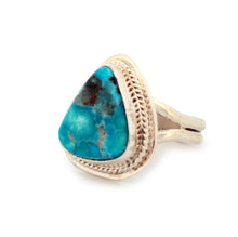 Load image into Gallery viewer, Navajo Native American Sierra Nevada Turquoise Ring Size 6 1/2 by Piaso SKU233255