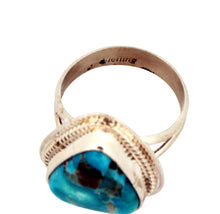 Load image into Gallery viewer, Navajo Native American Sierra Nevada Turquoise Ring Size 6 1/2 by Piaso SKU233255