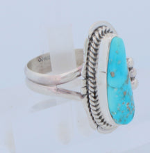 Load image into Gallery viewer, Navajo Native American Sierra Nevada Turquoise Ring Size 7 3/4 by Lucy Jake  SKU233258
