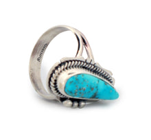 Load image into Gallery viewer, Navajo Native American Sierra Nevada Turquoise Ring Size 7 3/4 by Lucy Jake  SKU233258