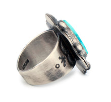 Load image into Gallery viewer, Navajo Native American Sierra Nevada Turquoise Ring Size 8 3/4 by Piaso SKU233259