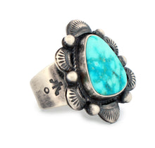 Load image into Gallery viewer, Navajo Native American Sierra Nevada Turquoise Ring Size 8 3/4 by Piaso SKU233259