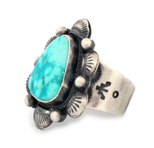 Load image into Gallery viewer, Navajo Native American Sierra Nevada Turquoise Ring Size 8 3/4 by Piaso SKU233259