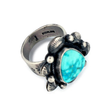 Load image into Gallery viewer, Navajo Native American Sierra Nevada Turquoise Ring Size 8 3/4 by Piaso SKU233259