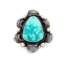 Load image into Gallery viewer, Navajo Native American Sierra Nevada Turquoise Ring Size 8 3/4 by Piaso SKU233259
