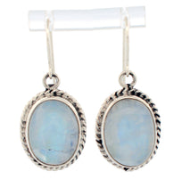 Load image into Gallery viewer, Navajo Native American Moon Stone Earrings by Betty Harvey SKU233260