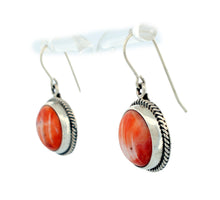 Load image into Gallery viewer, Navajo Native American Spiny Oyster Shell Earrings by Burt Francisco SKU233263