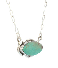 Load image into Gallery viewer, Navajo Native American Royston Turquoise Bar Necklace by Francisco SKU233269