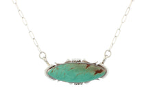 Load image into Gallery viewer, Navajo Native American Royston Turquoise Bar Necklace by Francisco SKU233269