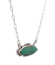 Load image into Gallery viewer, Navajo Native American Royston Turquoise Bar Necklace by Francisco SKU233270