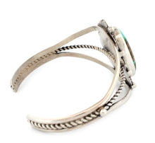 Load image into Gallery viewer, Navajo Native American Morenci Turquoise Bracelet by Junior Begay SKU233272