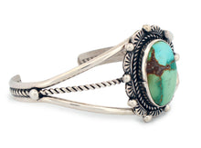 Load image into Gallery viewer, Navajo Native American Morenci Turquoise Bracelet by Junior Begay SKU233273
