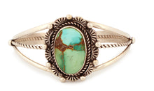Load image into Gallery viewer, Navajo Native American Morenci Turquoise Bracelet by Junior Begay SKU233273