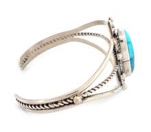 Load image into Gallery viewer, Navajo Native American Morenci Turquoise Bracelet by Junior Begay SKU233274