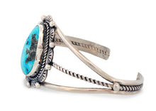 Load image into Gallery viewer, Navajo Native American Morenci Turquoise Bracelet by Junior Begay SKU233275